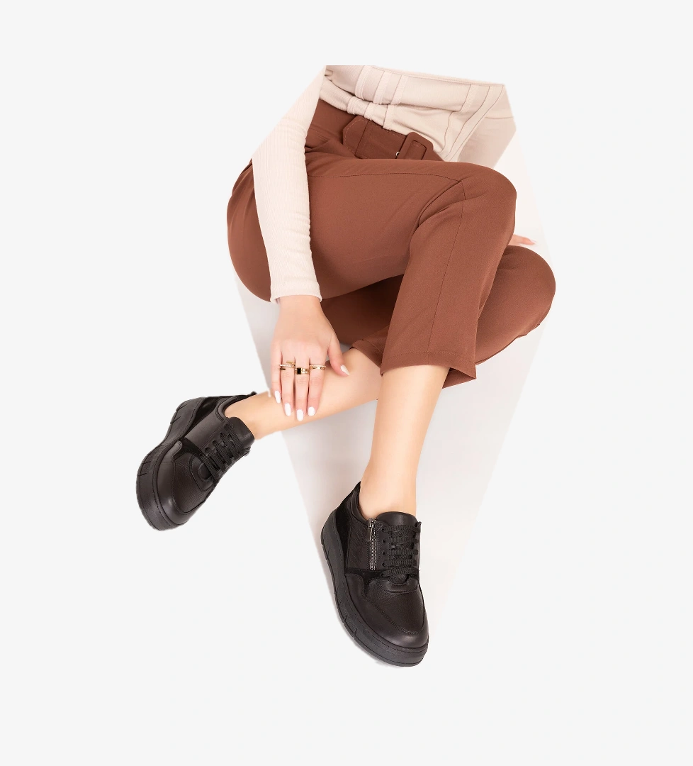 Gondol Kundura Gondol Kadın Fermuarlı Kolay Giyim Anne Ayakkabı ndr.23205 model görseli