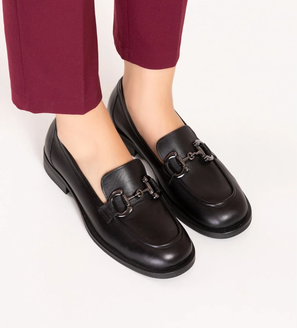 Gondol Hakiki Deri Hafif Taban Tokalı Loafer Ayakkabı wst.1196