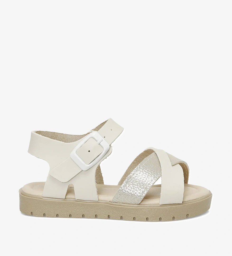 KLAS S.B5FX Krem Kız Çocuk Sandalet - Görsel 1