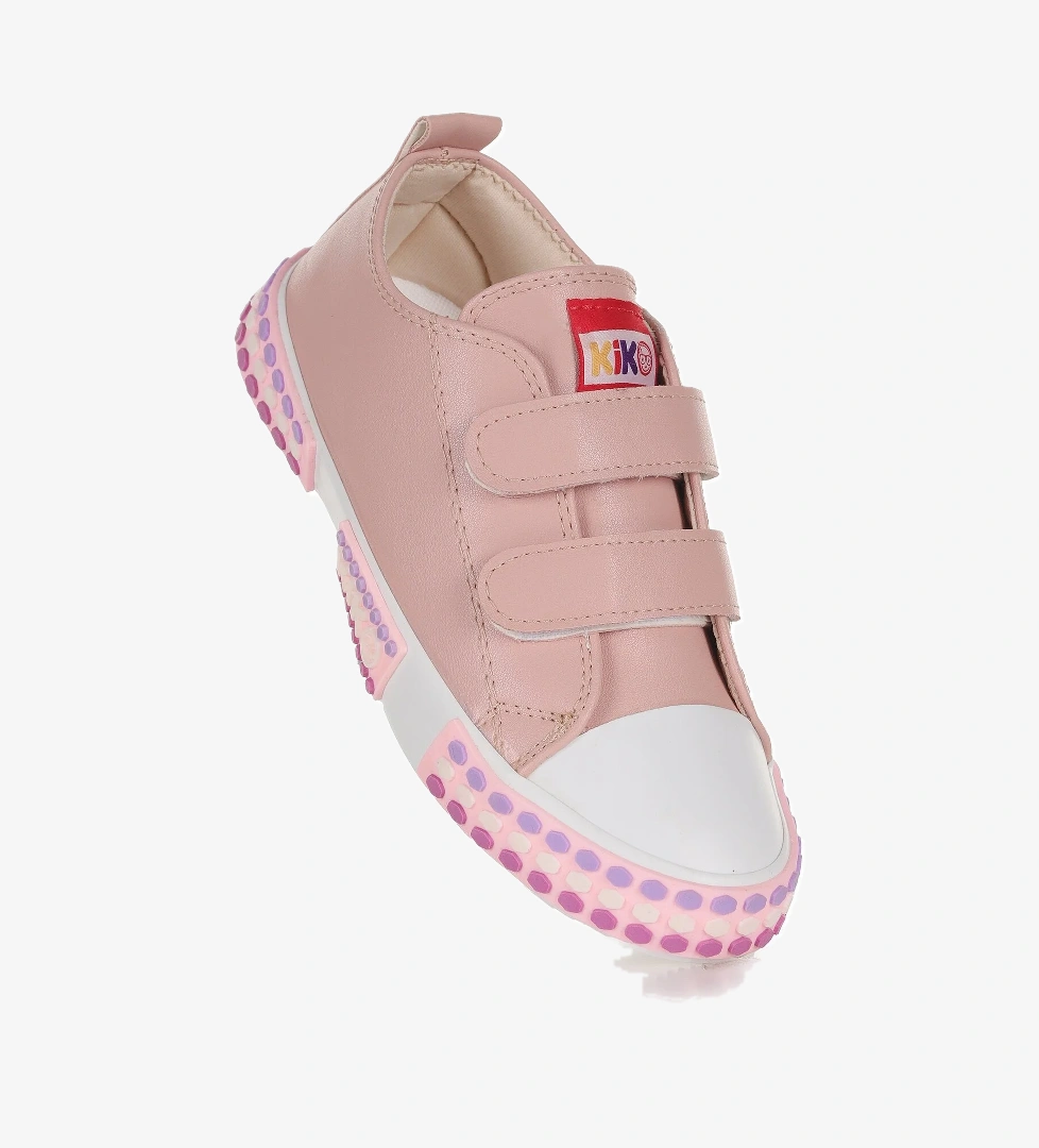 Kach Cırtlı Kız Bebek Günlük Spor Ayakkabı Pudra