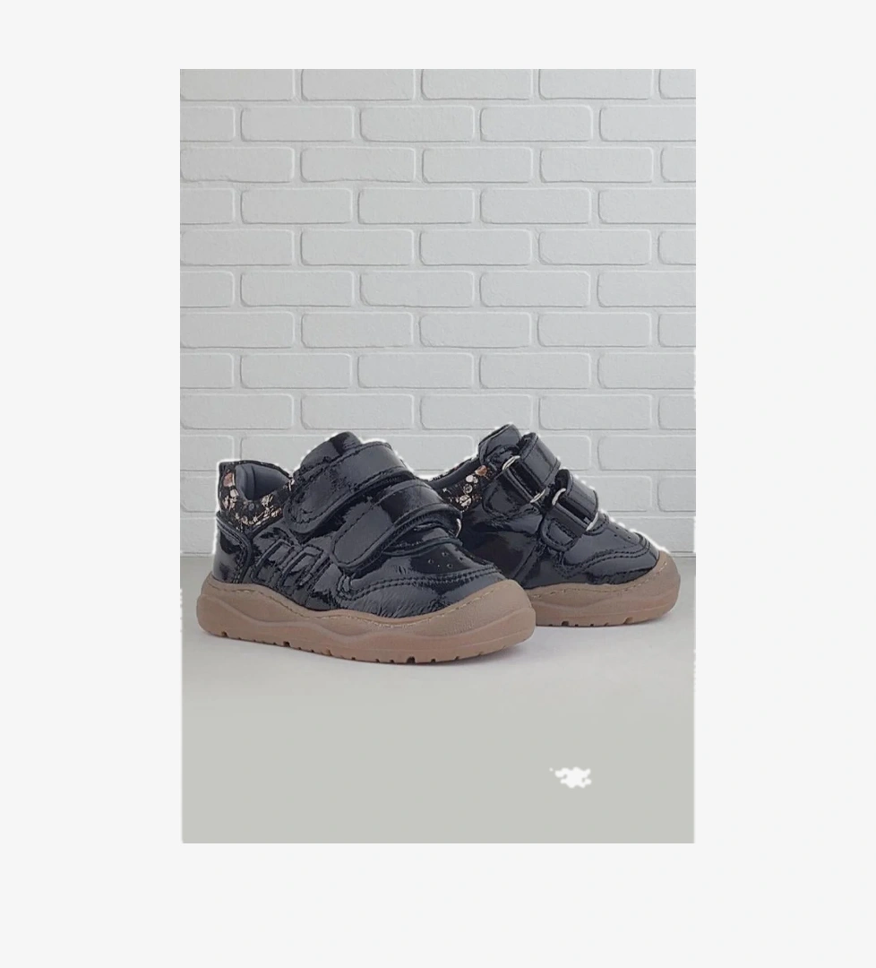 Schaggy Hakiki Deri Siyah Rugan Bebek Spor Ayakkabı - Görsel 1