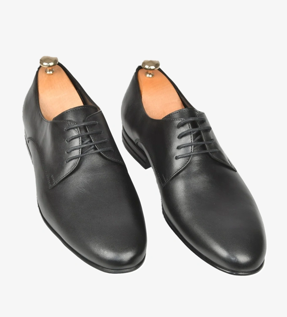 DeepSEA Erkek Siyah Bağcıklı Klasik Hafif Taban Hakiki Deri Ayakkabı 2509979