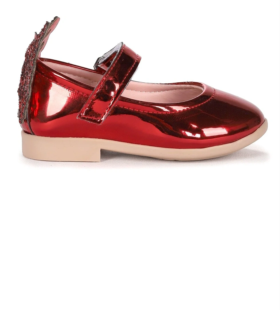 Kiko Kids Kiko Kids Kirmizi Friga Kelebek Cırtlı Kız Bebek Babet Ayakkabı Kırmızı | Flo Kirmizi - 1. görsel