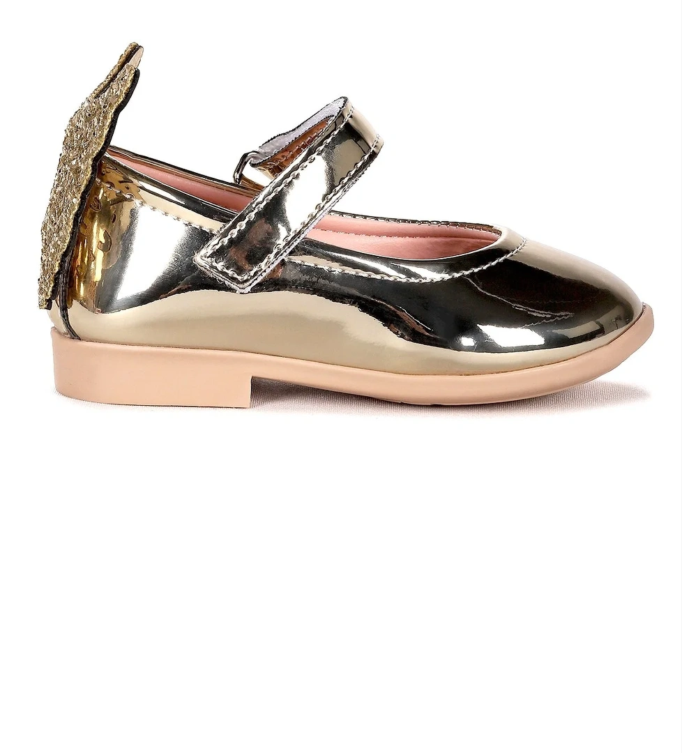 Kiko Kids Kiko Kids Friga Ayna Kelebek Cırtlı Kız Bebek Babet Ayakkabı Altın | Flo Altın - 1. görsel