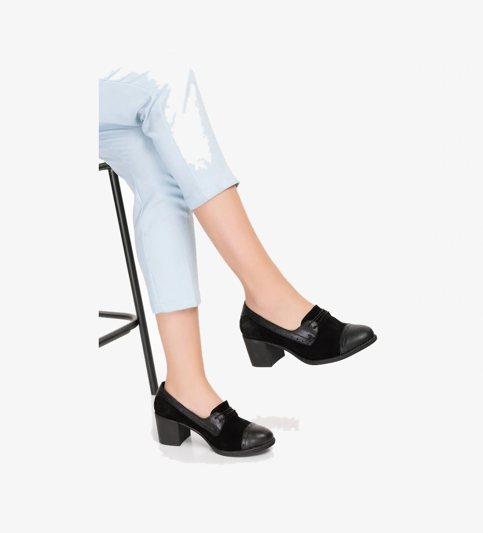 Gondol Kadın Hakiki Deri Rahat Topuklu Ayakkabı anl.7078