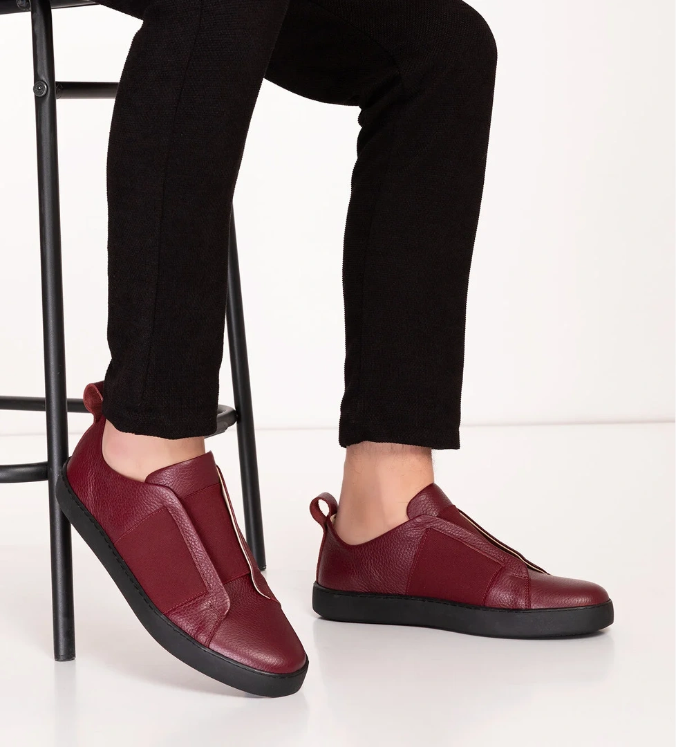 Gondol Erkek Hakiki Deri Lastikli Kolay Giyim Ayakkabı tx.7740