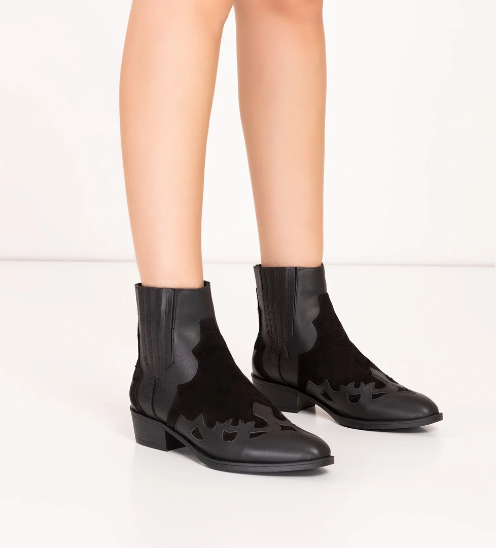 Gondol Kadın Hakiki Deri Western Tarz Kovboy Bot wst.2255