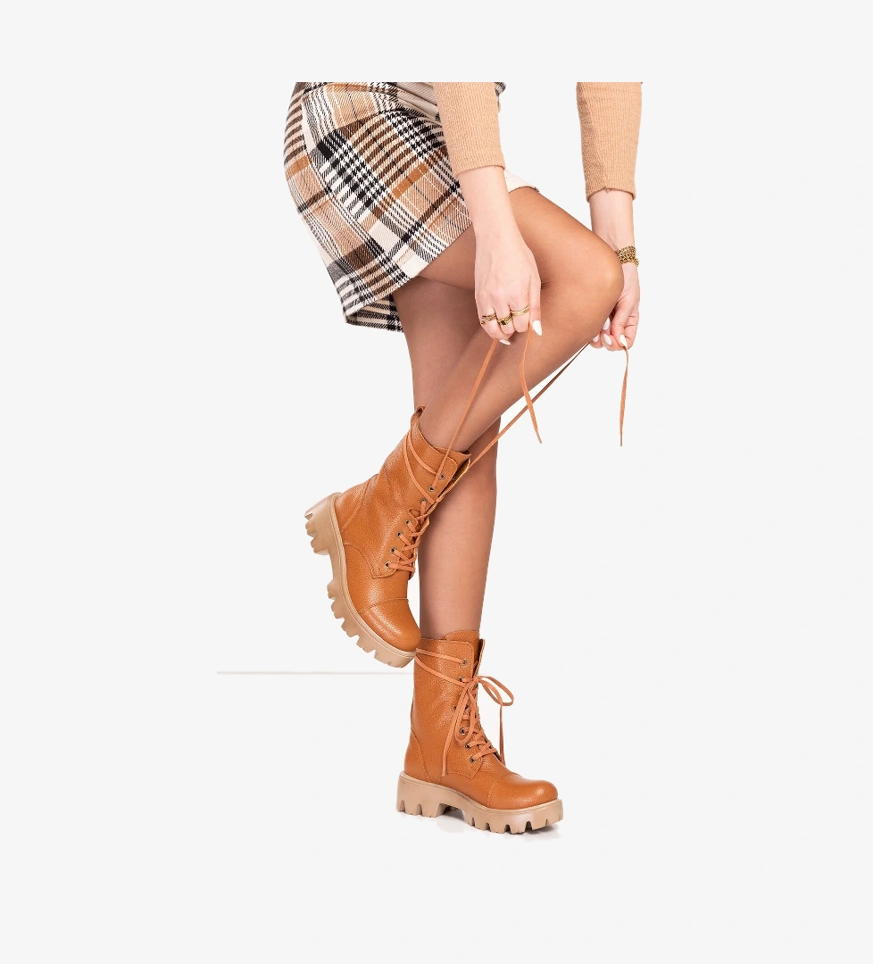 Gondol Kundura Gondol Kadın Hakiki Deri Kalın Taban Hafif Postal wst.3032 model görseli