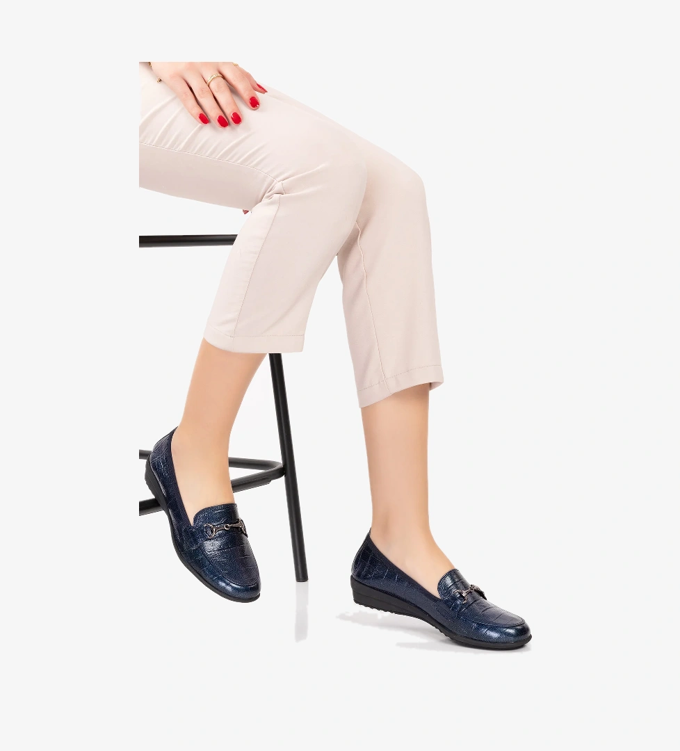 Gondol Kundura Gondol Kadın Hakiki Deri Anatomik Taban Lastikli Babet Ell.7085 model görseli