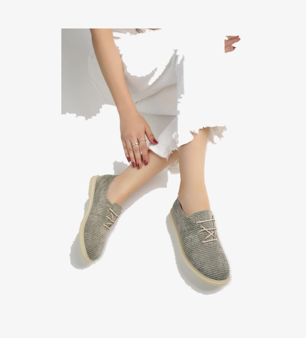 Kadın Rahat Slikon Taban Günlük Babet Ayakkabı Ppl.200 Taş