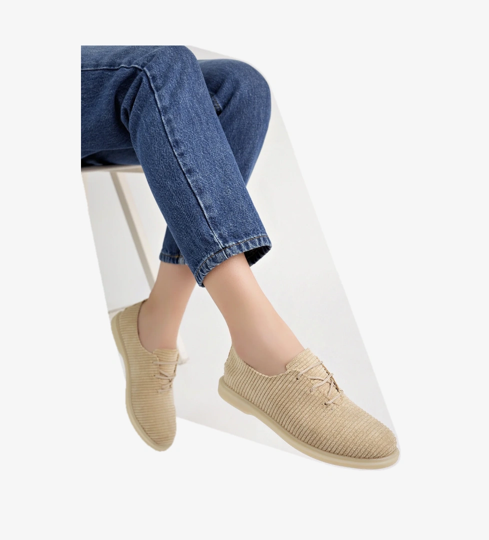 Kadın Rahat Slikon Taban Günlük Babet Ayakkabı Ppl.200 Ten