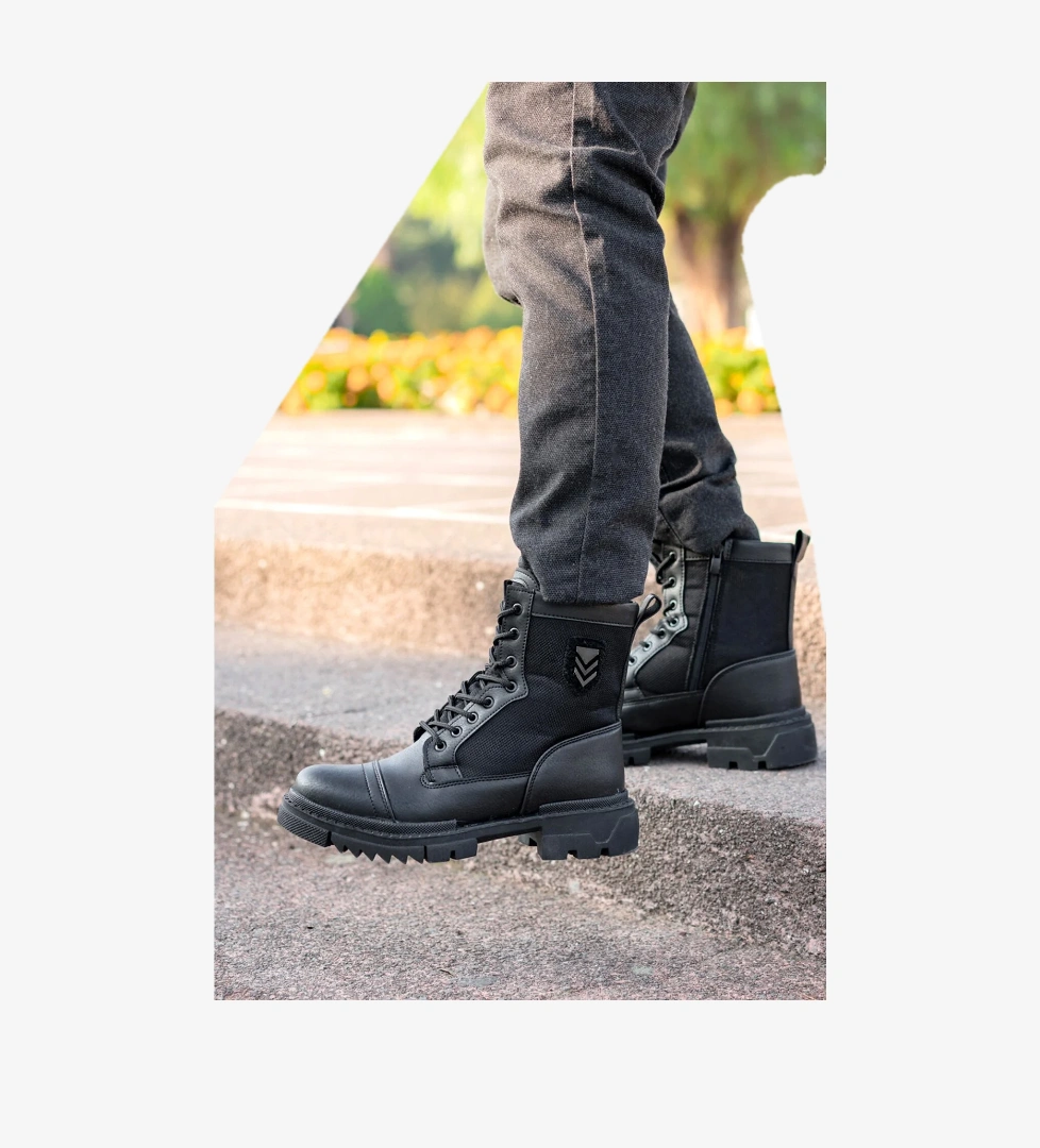 Freemax Su ve Soğuk Geçirmez Ortopedik iç Tabanlık Kaymaz Kauçuk Kışlık Garantili Erkek SİYAH model görseli