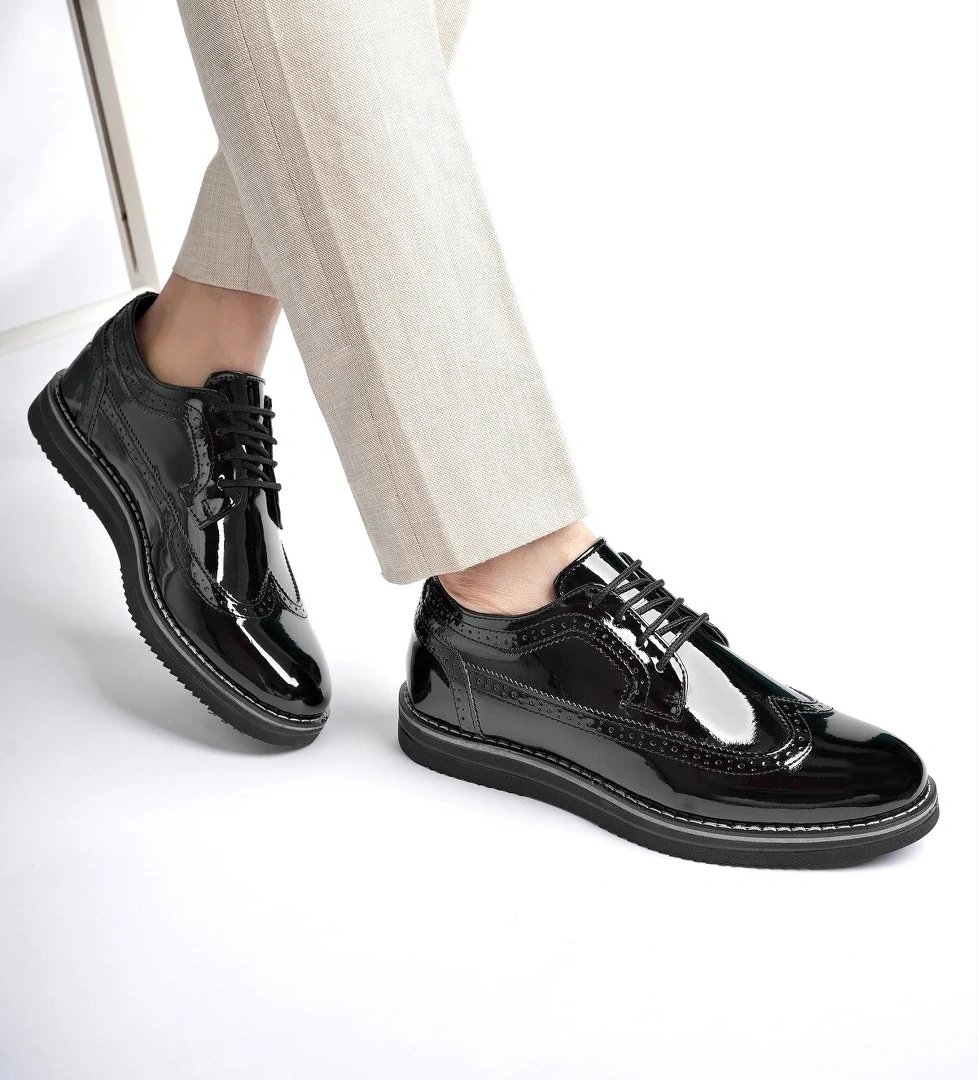 Oxford Erkek Ayakkabı Oxford Erkek Ayakkabı .1118 Rugan Siyah