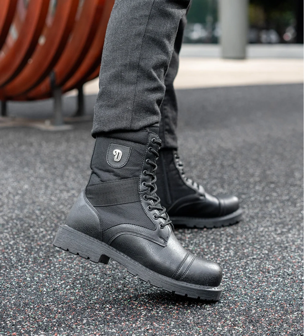 Su ve Soğuk Geçirmez Fermuarlı Kaymaz Kauçuk Taban Kışlık Garantili Erkek Postal SİYAH - Görsel 1