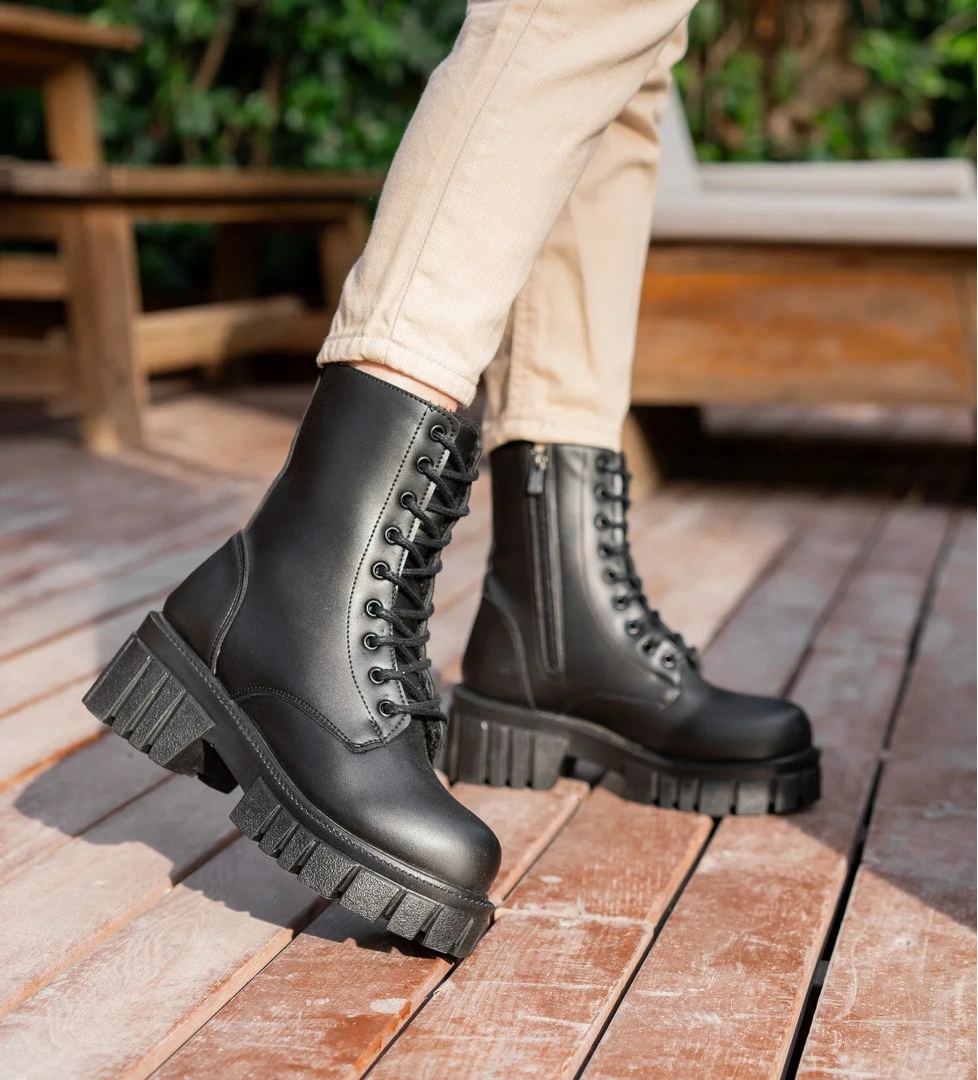 Kadın Ortopedik İç Taban içi Kürklü Su Geçirmez Kaymaz Kauçuk Taban Garantili Kı Siyah