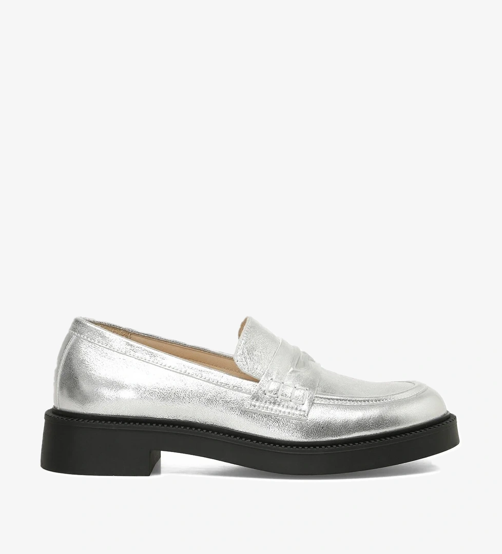 LUNLER2 5FX Gümüş Kadın Loafer - Görsel 1