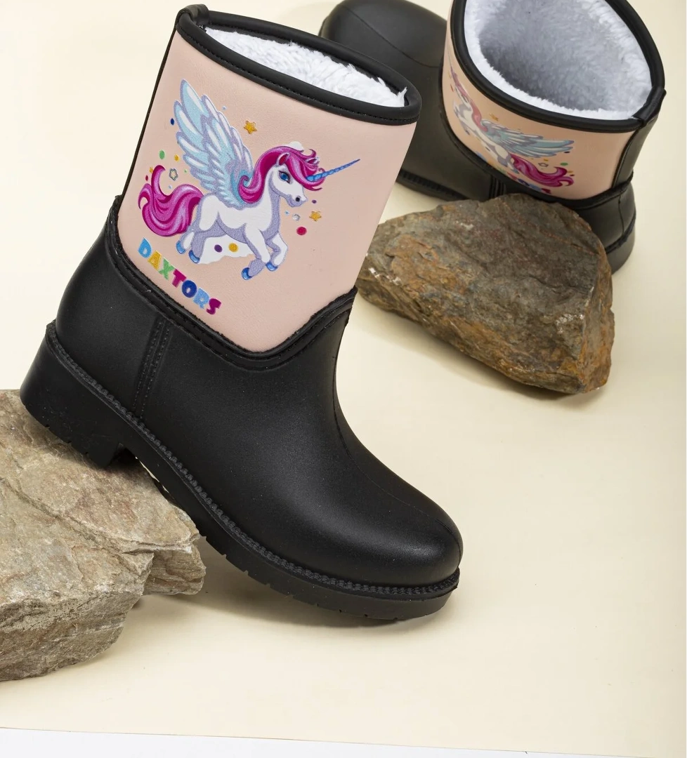 Garantili Prenses Su Ve Soğuk Geçirmez Kız Çocuk Kar Botu Ve Çizme