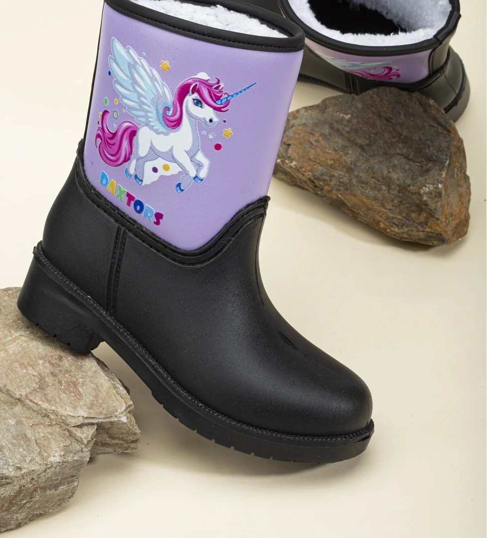 Garantili Prenses Su Ve Soğuk Geçirmez Kız Çocuk Kar Botu Ve Çizme