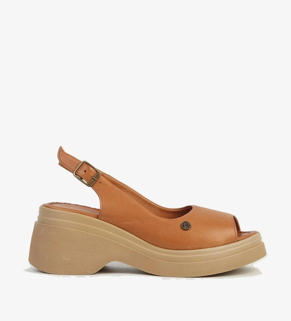 Pierre Cardin Taba Kadın Deri Topuklu Ayakkabı PCK-5046 model görseli