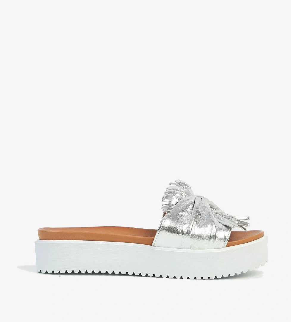 Pierre Cardin Gümüş Rose Kadın Deri Terlik Pck-5018 model görseli