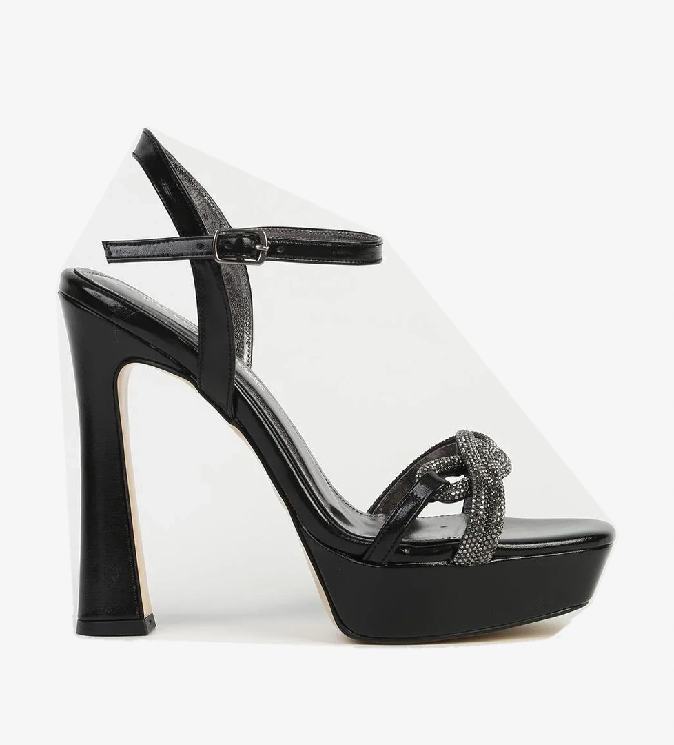 Pierre Cardin Gümüş Siyah Kadın Topuklu Ayakkabı Pc-54505 model görseli