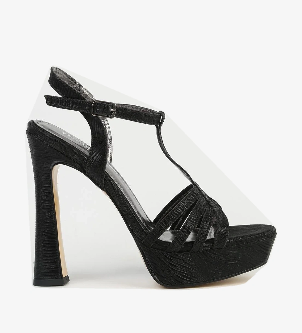 Pierre Cardin Platin Siyah Kadın Topuklu Ayakkabı Pc-54504 model görseli