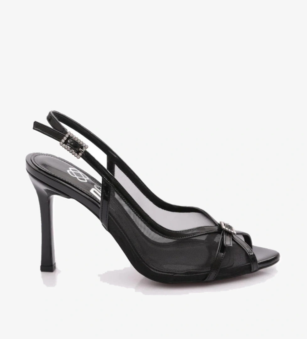 5750 Kadin Taşli Tokali Topuklu Ayakkabi