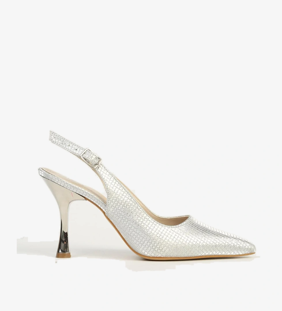 Pierre Cardin Gümüş Kadın Topuklu Ayakkabı PC-54543 model görseli