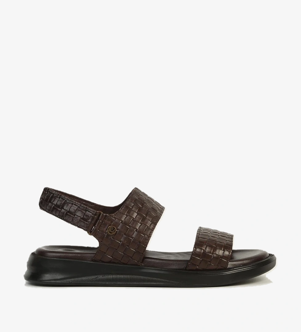 Pierre Cardin Hakiki Deri Kahve Siyah Erkek Terlik Sandalet Pc-7334 model görseli