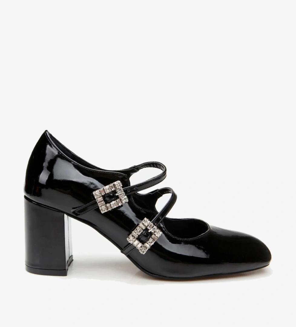 Hotiç Kadın Mary Jane Siyah Kalın Topuklu Ayakkabı model görseli