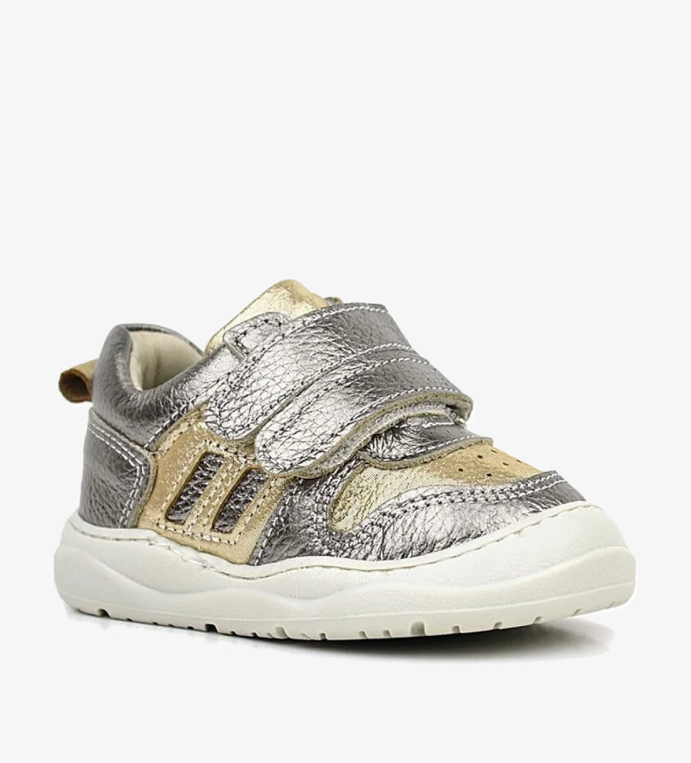 Schaggy Hakiki Deri Gold Bebek Spor Ayakkabı - Görsel 1