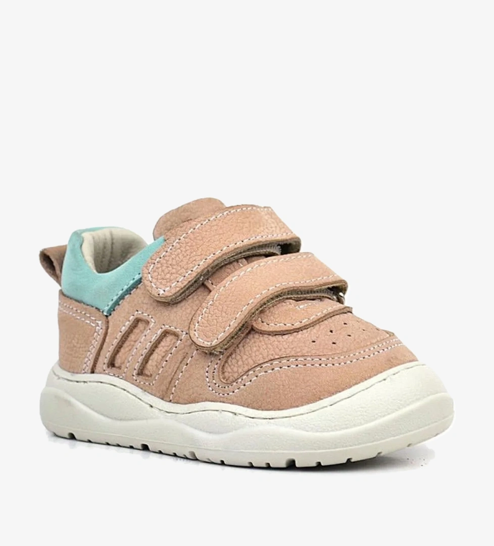 Schaggy Hakiki Deri Pudra Bebek Spor Ayakkabı - Görsel 1