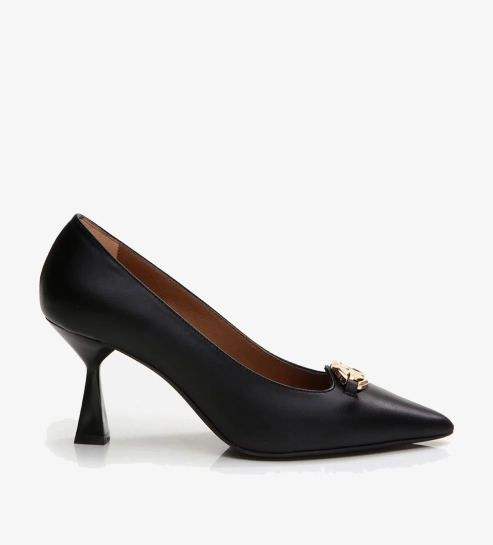 Kadın Deri Siyah Stiletto