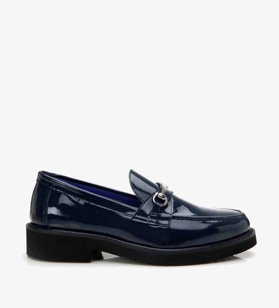 Hotiç Kadın Deri Siyah Lacivert Loafer model görseli