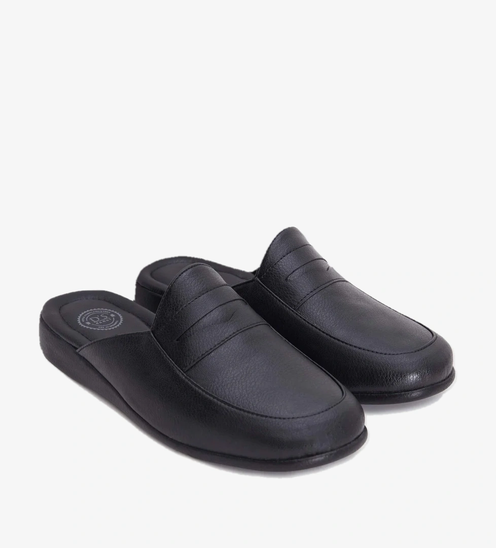 Ds Damat Siyah Misafir Çeyiz Damat Ev Erkek Terlik - Görsel 1