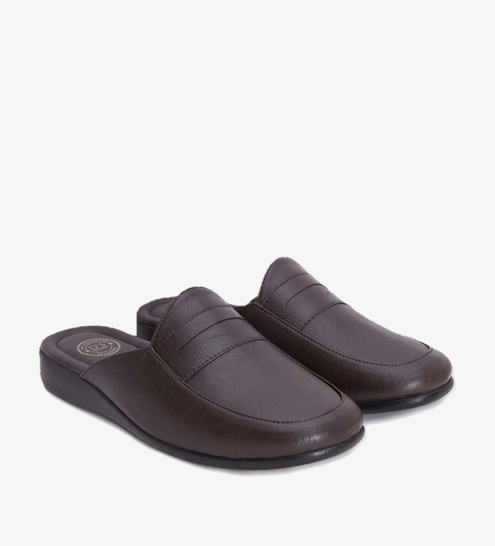 Ds Damat Kahverengi Misafir Çeyiz Damat Ev Erkek Terlik