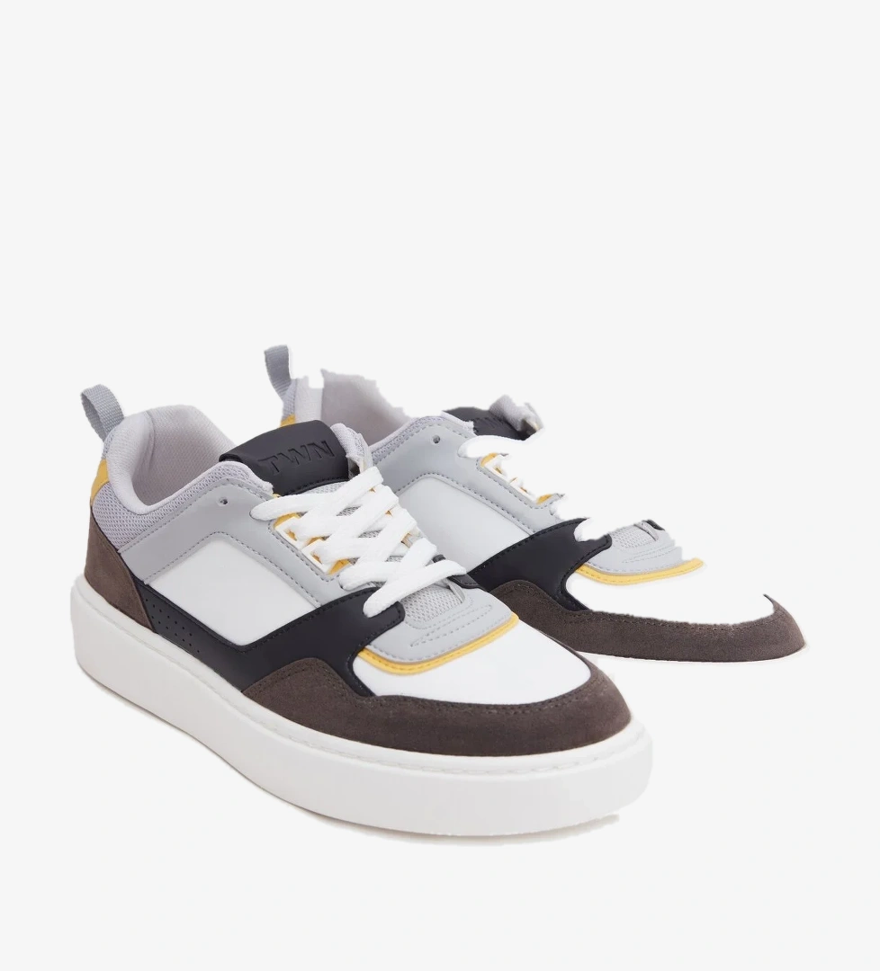 Twn Lacivert Kalın Beyaz Tabanlı Bağcıklı Sneaker Ayakkabi model görseli