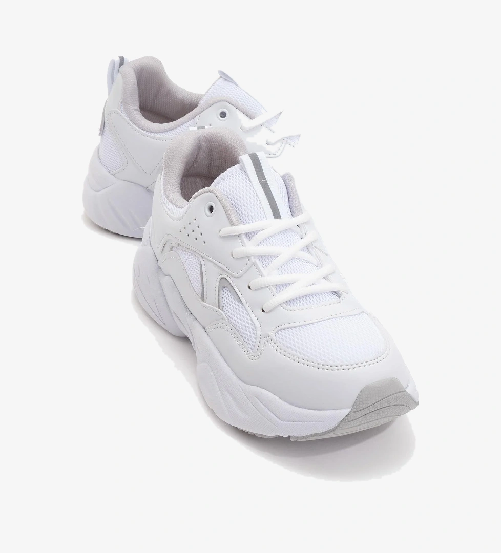 Kadın Bağcıklı Spor Ayakkabı BEYAZ BUZ