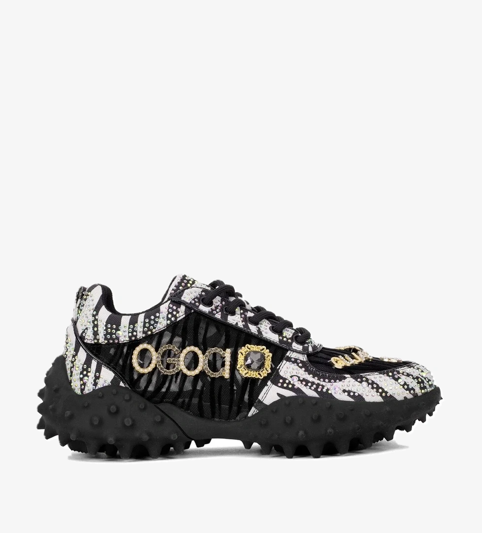 25Y338 Kadın Taşlı Yürüyüş Ayakkabısı Siyah