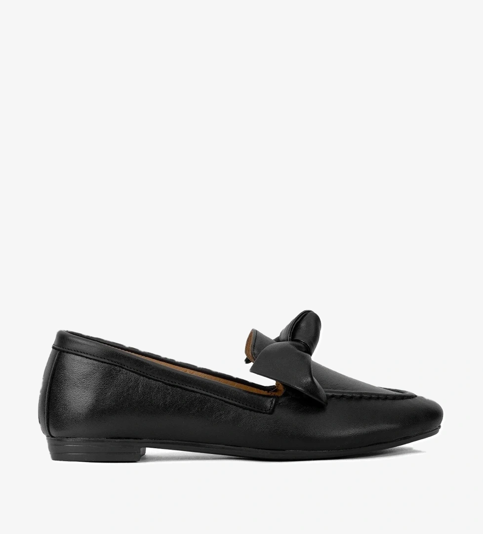 Ayakkabı Fuarı Elit Brk108c Kadın Hakiki Deri Babet Taba Siyah model görseli