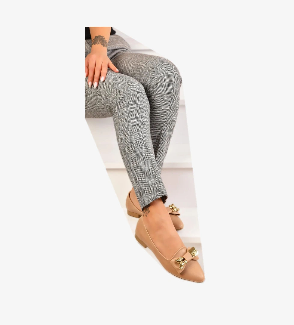 Kadın Babet Tokalı Hafif Rahat Taban Şık Günlük Ayakkabı