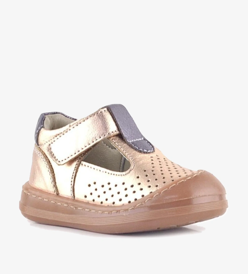 Rakerplus Shaun Hakiki Deri Bakır Cırtlı Anatomik Kız Bebek Sandalet model görseli