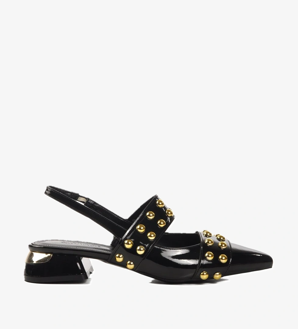 Siyah Rugan Kadın Abiye Ayakkabı 575023 Z