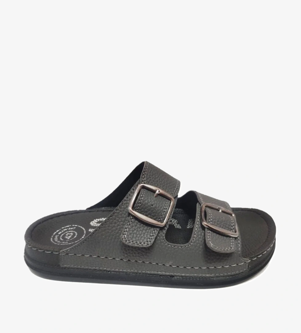 Serra 9037-25 Deri Anatomik Çift Bant Erkek Terlik model görseli