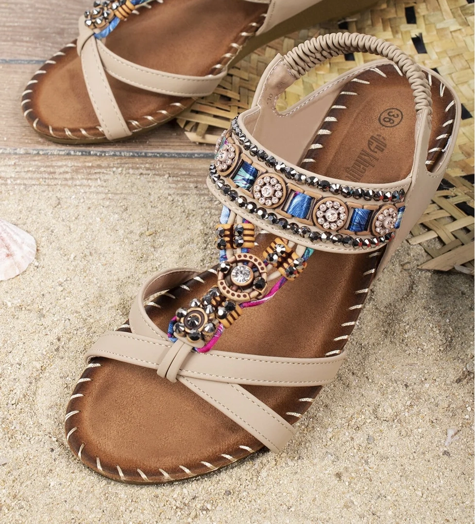 Anatolia Anatomik Fashion Taşlı Günlük Kadın Sandalet