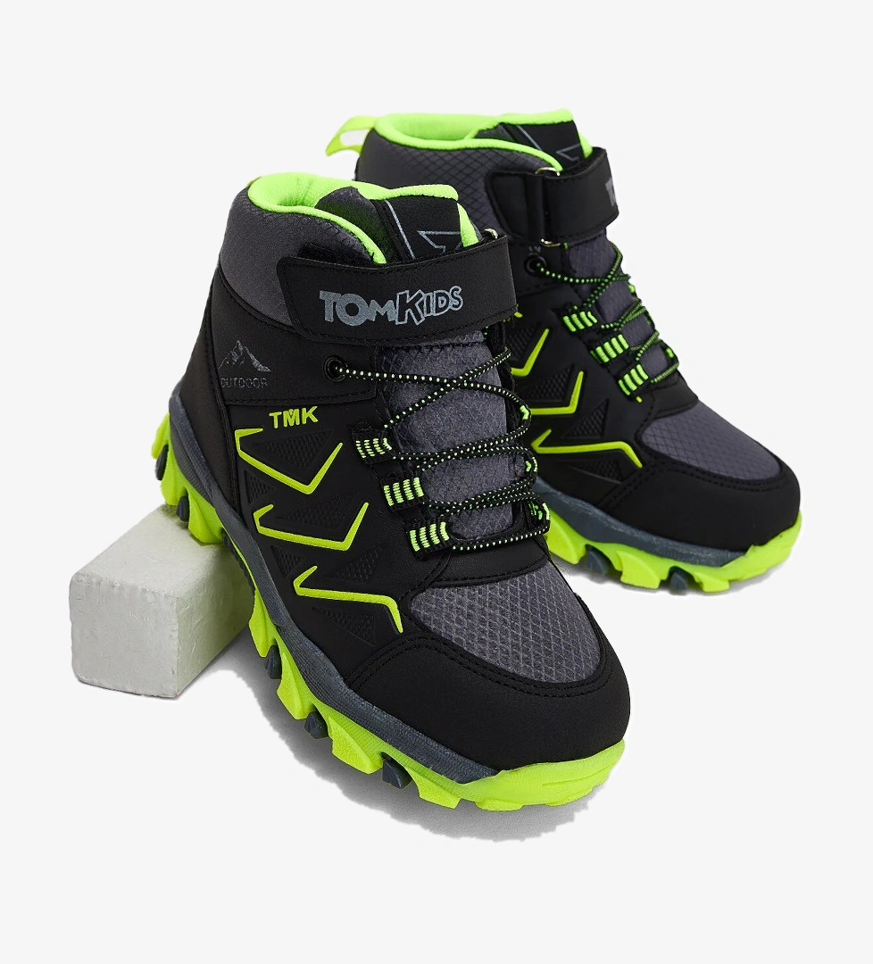 Çocuk Unisex Füme Sarı Rahat Kalıp Renkli Taban Bot - Görsel 1