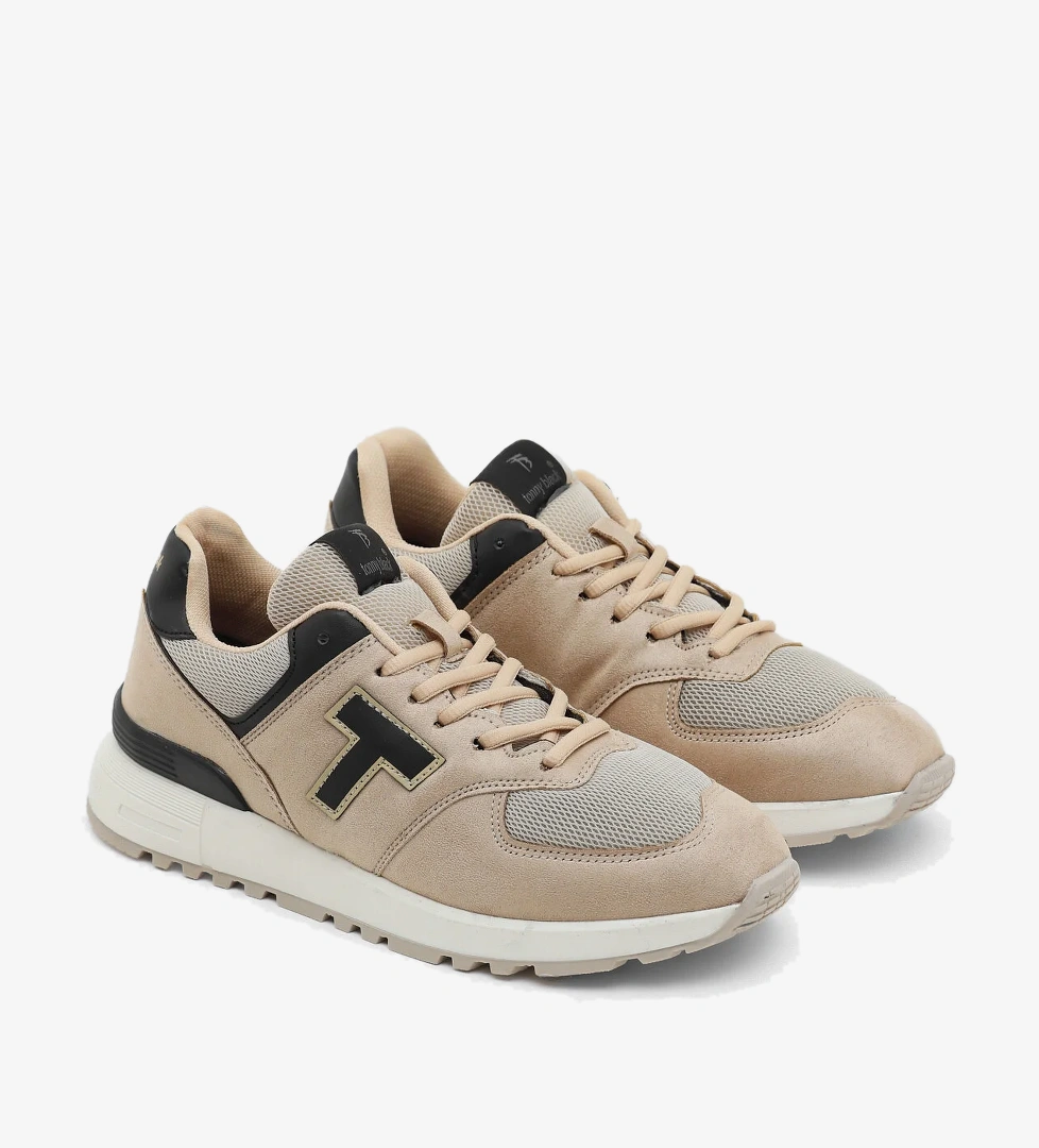 Unisex Krem Kaymaz Eva Taban Bağcıklı Spor Ayakkabı