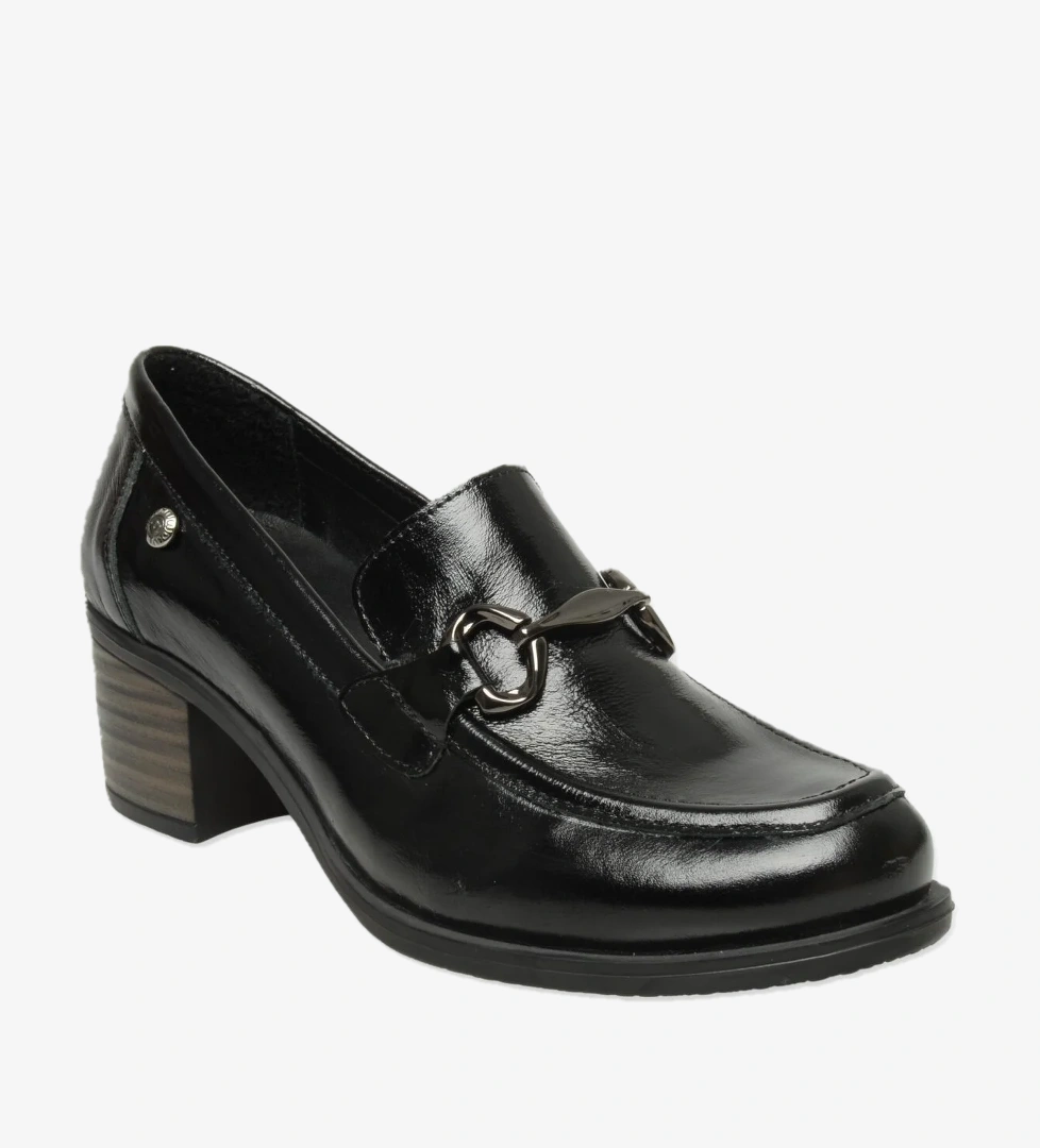 Mammamia D25ya-3325 Günlük Kalin Topuklu Siyah Kadın Ayakkabı model görseli