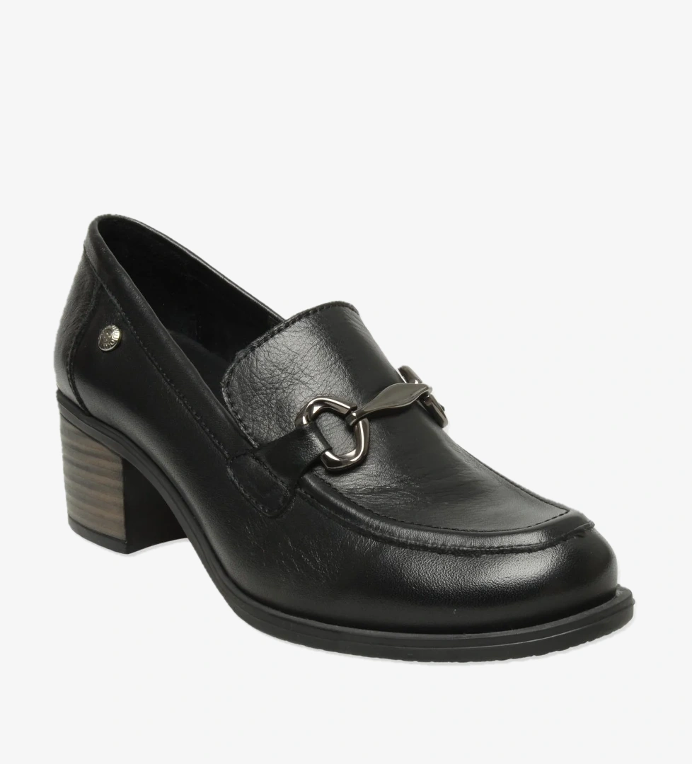 D25Ya-3325 Günlük Kalin Topuklu Siyah Kadın Ayakkabı