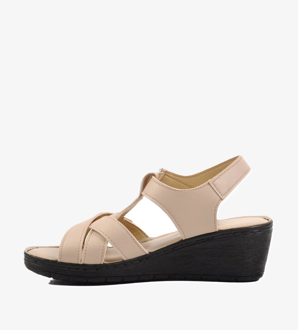 Bej Topuklu Kadın Sandalet 673572 Z